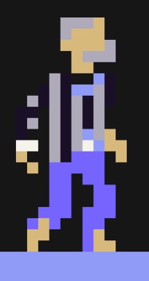 Old man pixel art